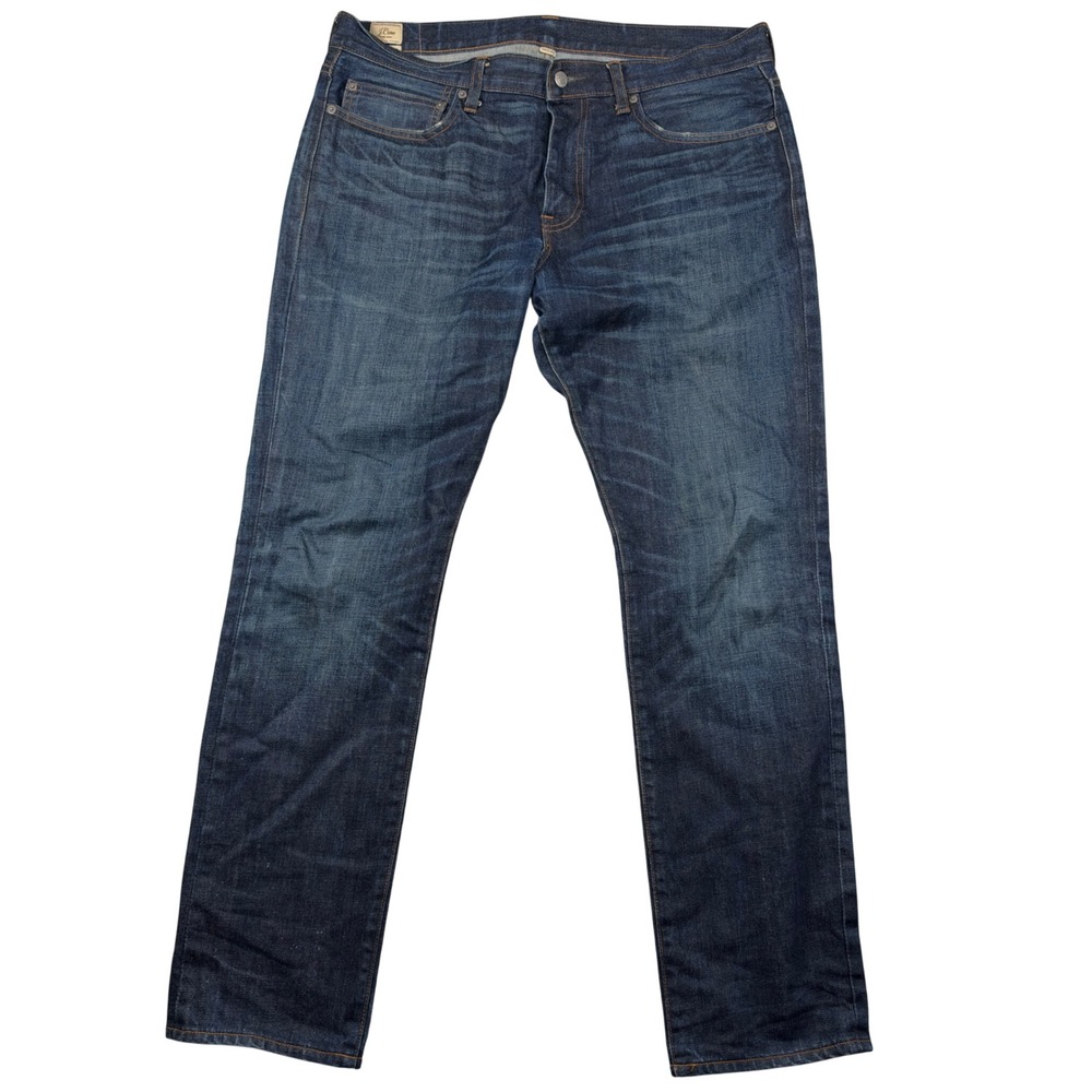 J.Crew 484 Jeans Mens 36x32 Blue Japanese Kaihara Denim Slim Fit Slim 484